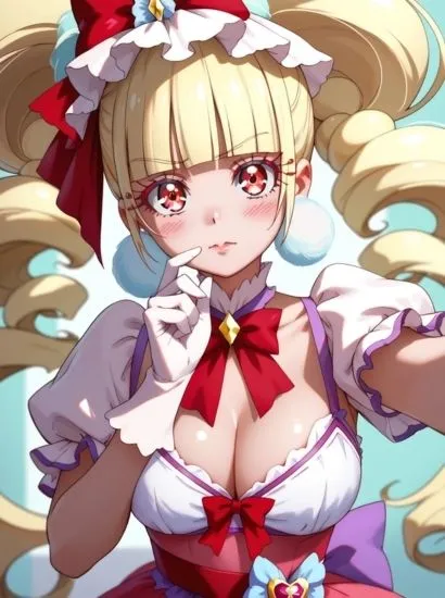 自撮りサークル  イカスミ工房 HUGっと!プリキュアのキュアマシェリから送られてきた自撮り写真 d_537799