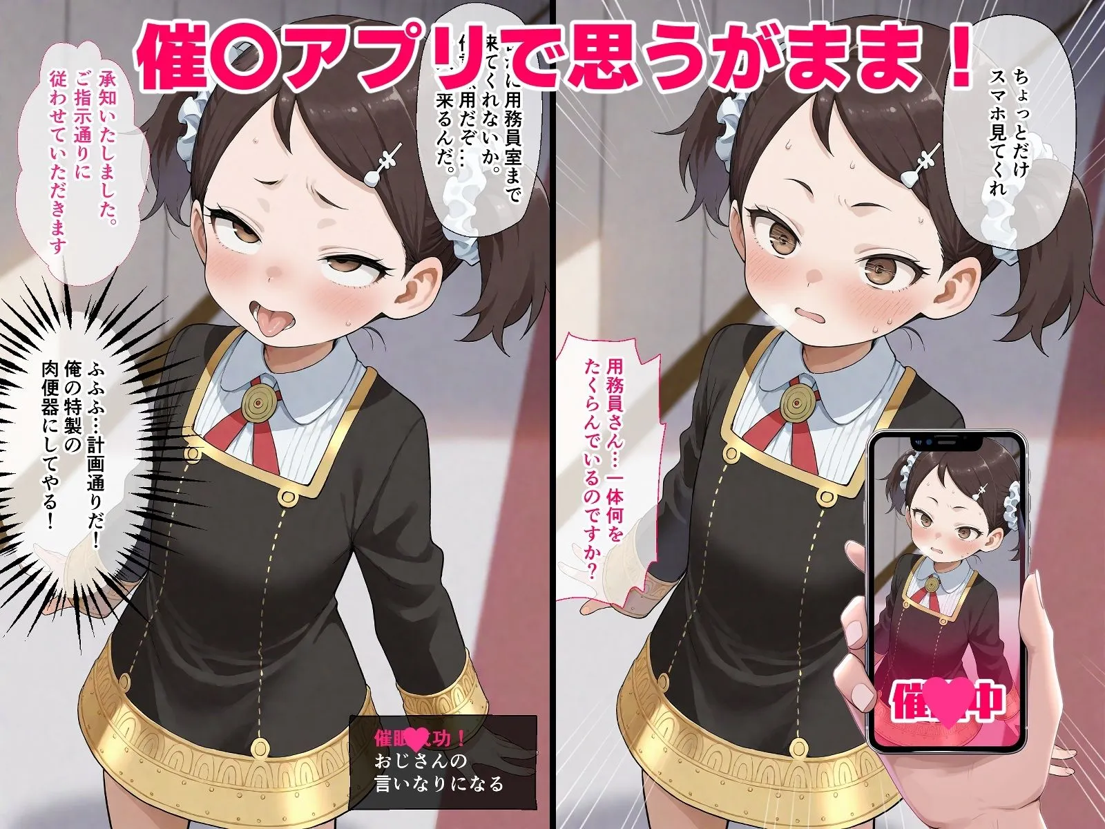 山盛りトンファー 家族を寝とれ!催〇・透視アプリを拾った童貞種付けおじさん アー〇ャ ベッ〇ー ヨ〇フォージ〇ー d_555324