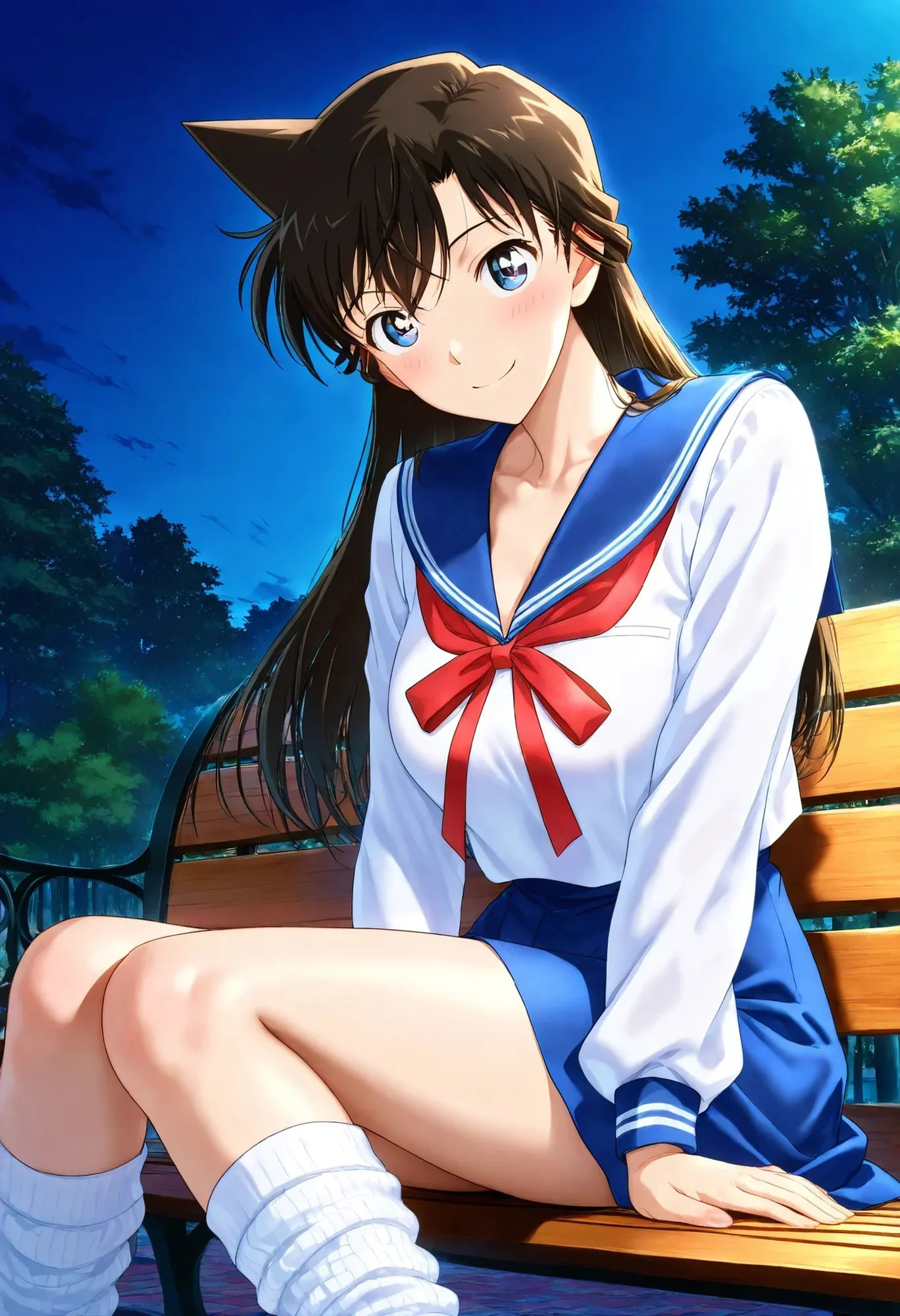 HKMアート 毛〇蘭  セーラー服とルーズソックスでえっち d_609490