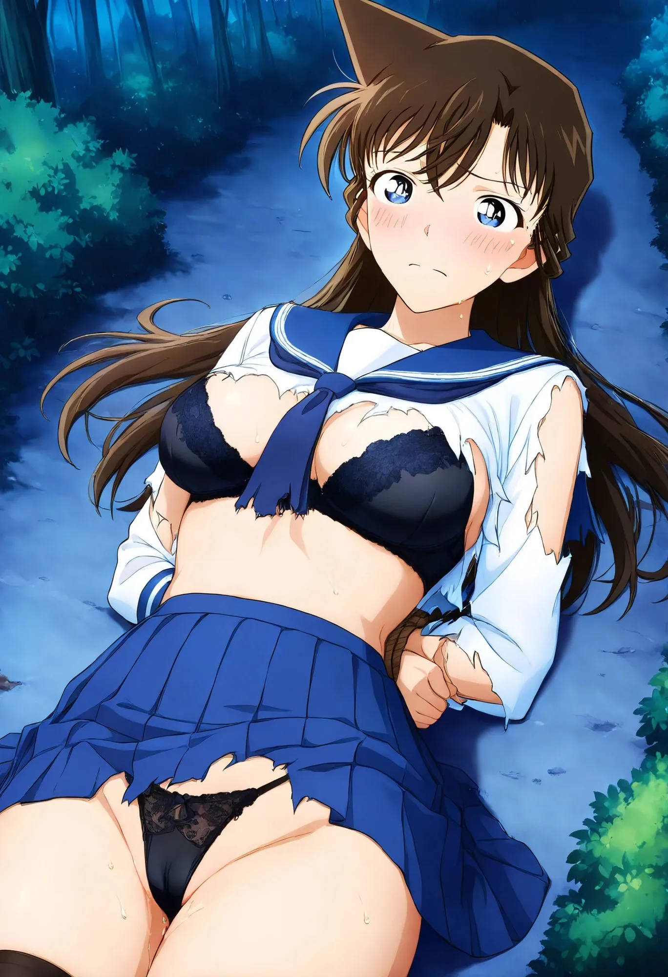 HKMアート 毛〇蘭  セーラー服きたら公園の茂みに連れていかれた。 d_609506