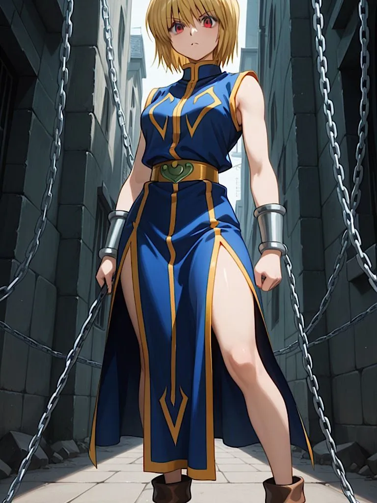 紺のソックス 【女戦士】黒下着を念能力で覗き見屈辱! d_656426