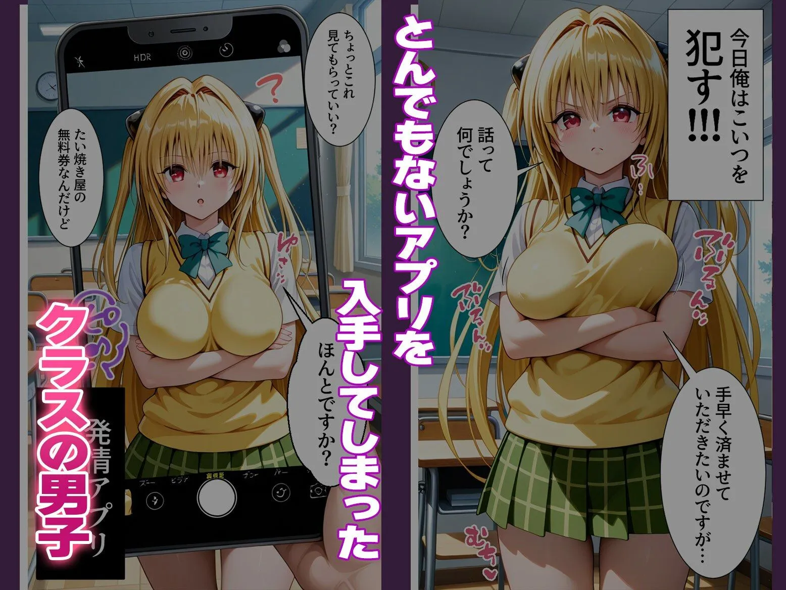 エロテロ本舗 〜チートすぎる発情アプリ〜効果絶大絶頂教室 金色の〇ミ編 Vol.2 d_667091