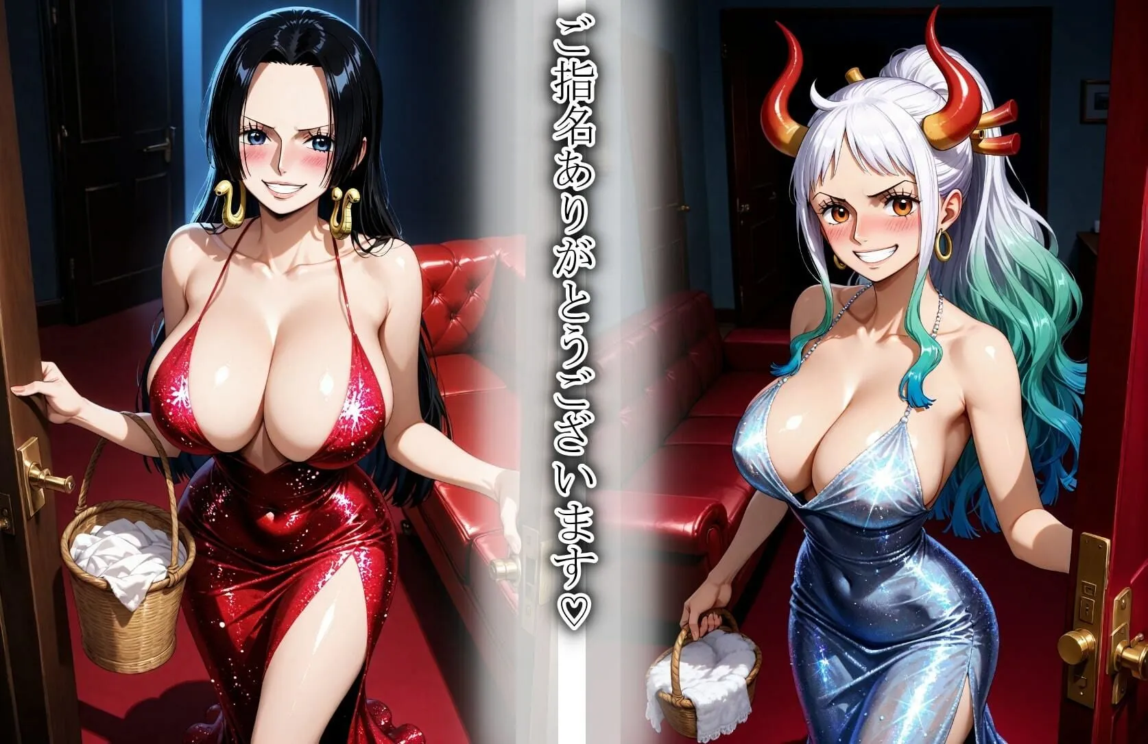 プリプリプリティ 憧れのヒロインとHができるピンサロ店〜ハンコックとヤマト編〜 d_667674