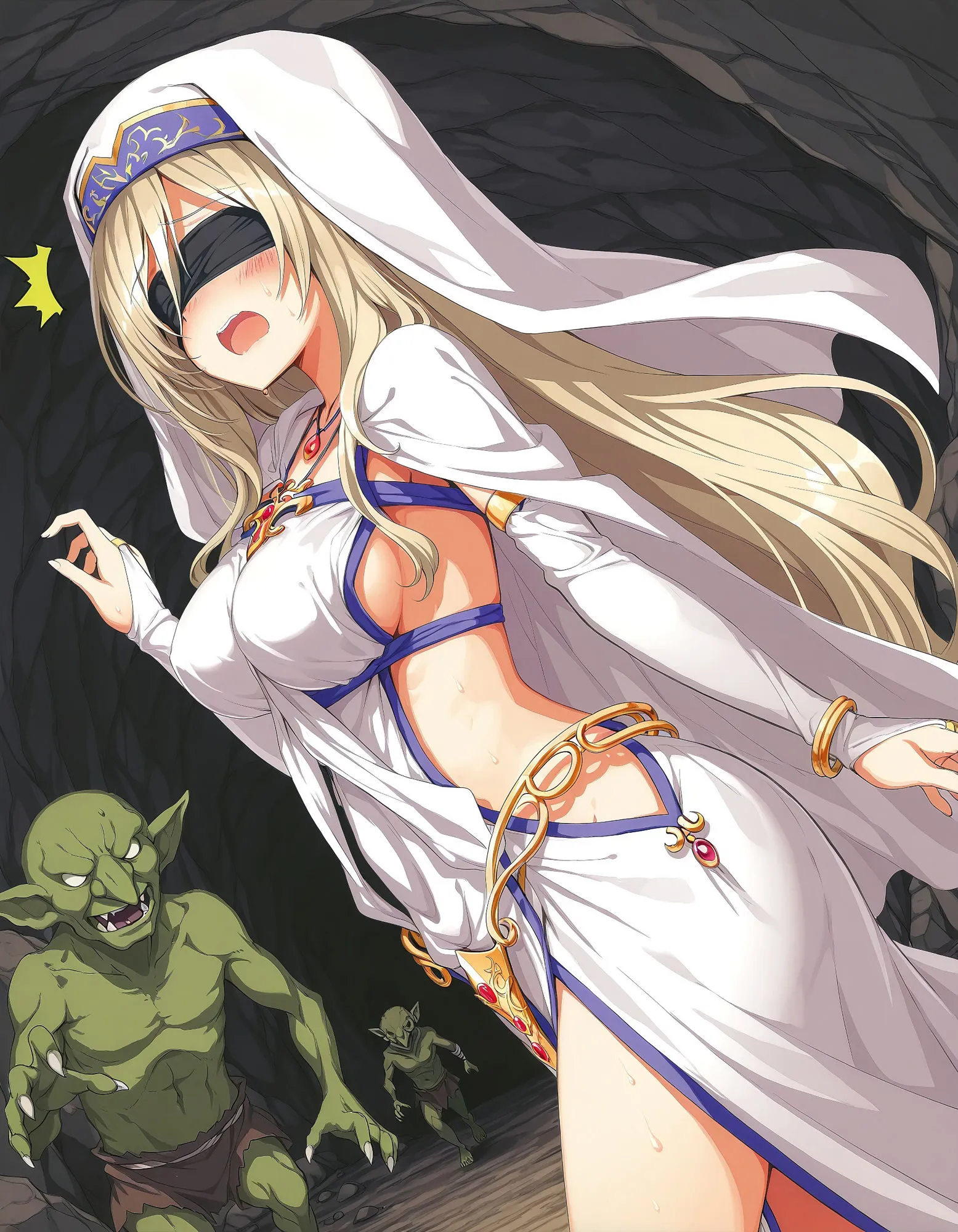 絵心あいのAI生成アトリエ 盲き聖女、緑影に沈む d_672404