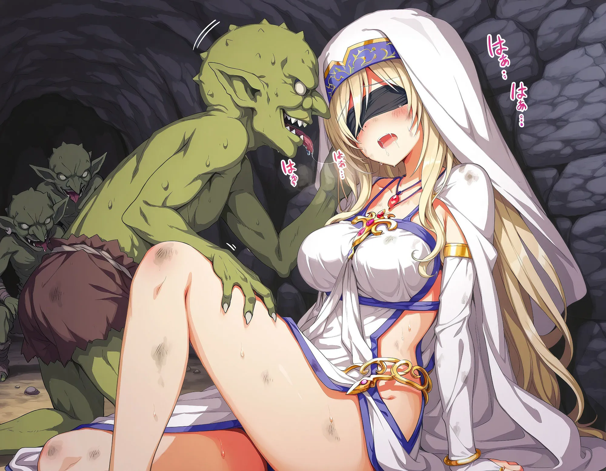 絵心あいのAI生成アトリエ 盲き聖女、緑影に沈む d_672404