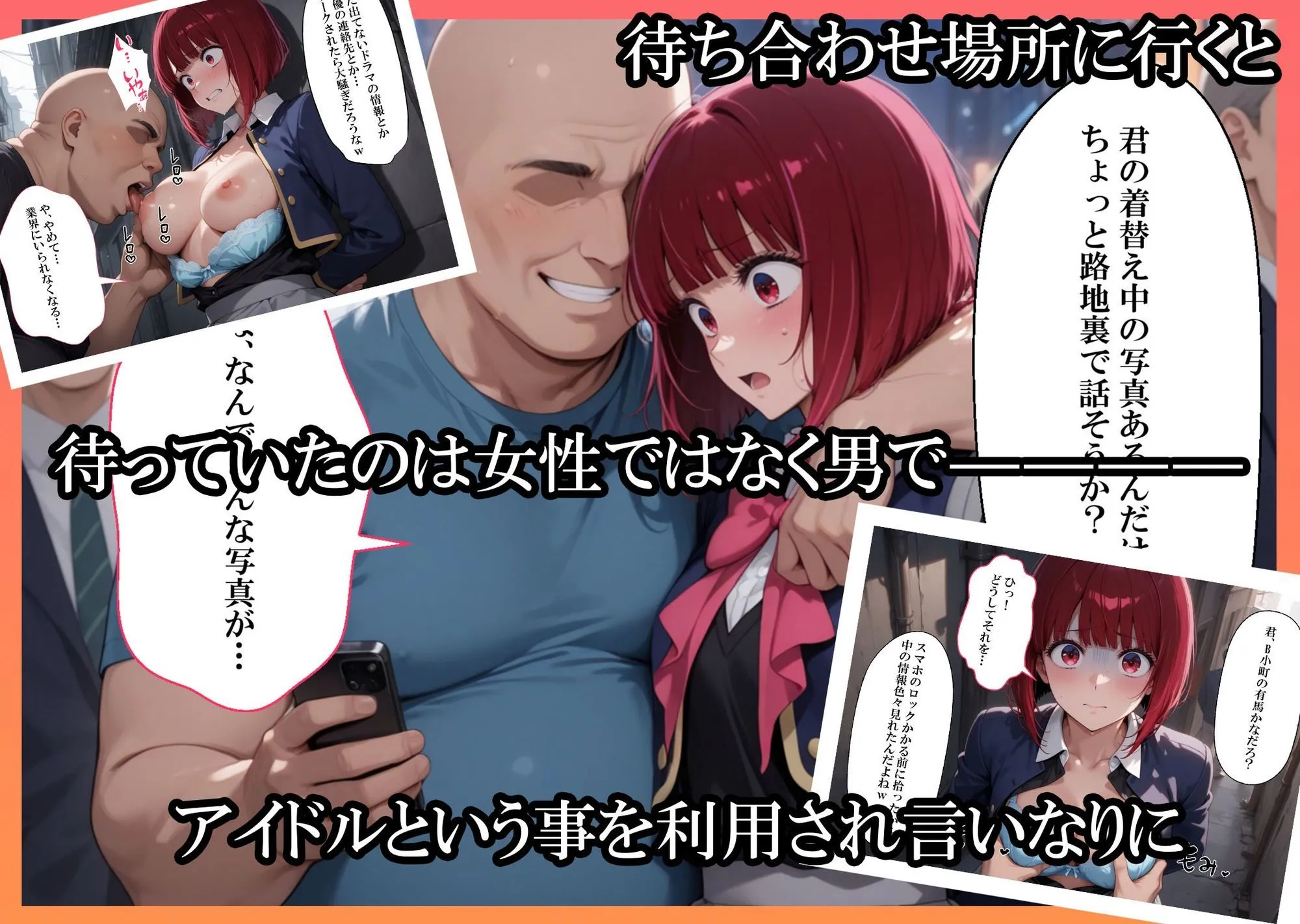 うどん スマホを拾った俺  アイドルを快楽堕ちからの肉便器化に成功  有〇かな＆星〇ルビー d_676215