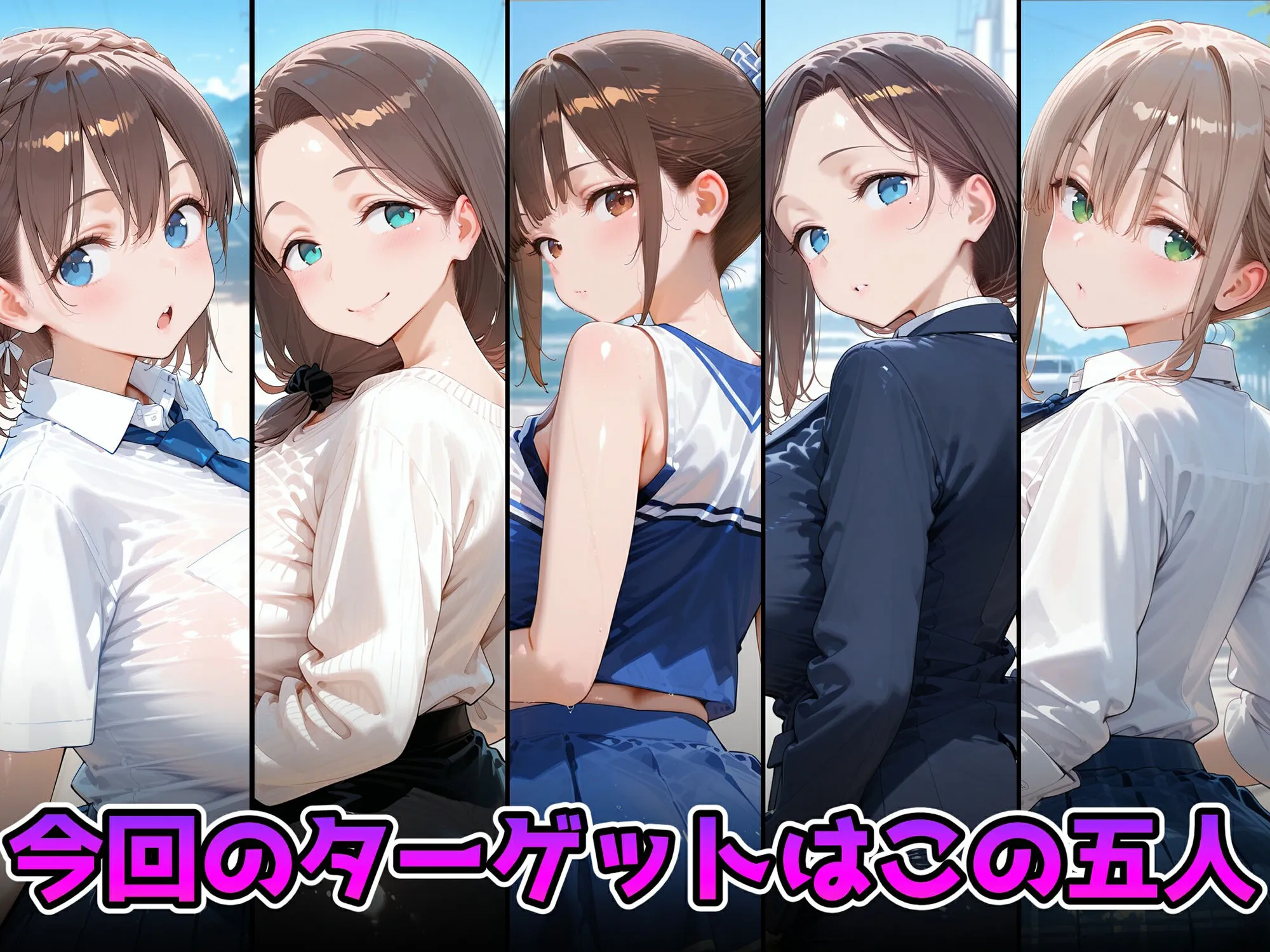 朱月 抵抗できないヒロインたちを快楽堕ちさせてみた  〇曜日のたわわ編 d_678945