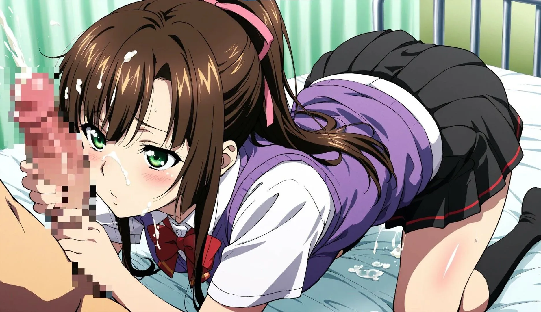 清純少女 いつも好きな親友の女子を助ける優しいポニテお姉さんと・・・■ d_681901