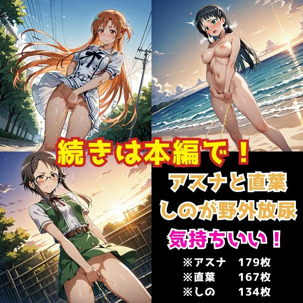 猫にマタタビ SAOヒロイン野外露出おしっこでイクッ！ d_685964